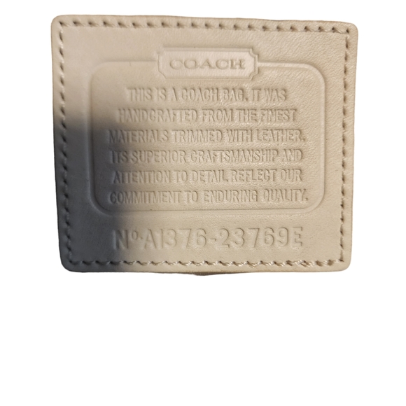 Coach Brown on Tan Stripe Signature Monogram Hobo Bag 23769E - Picture 8 of 8